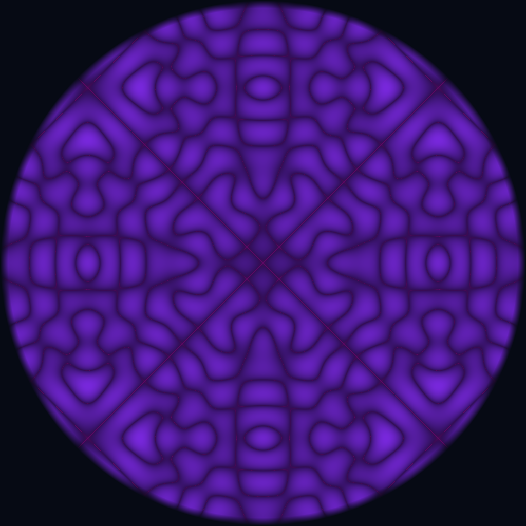 Chladni plate pattern rendered in domemaster format