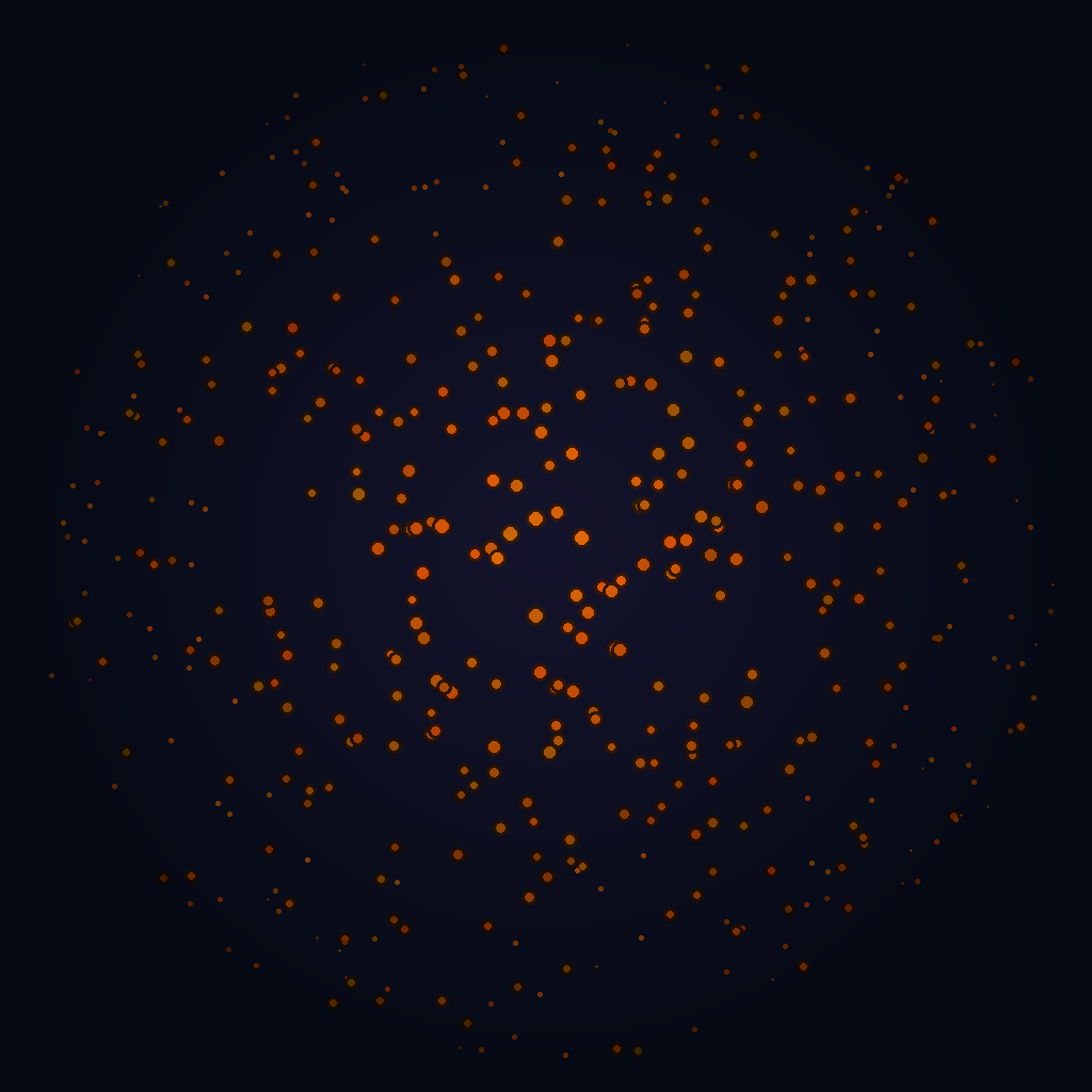 Particle field rendered in domemaster format