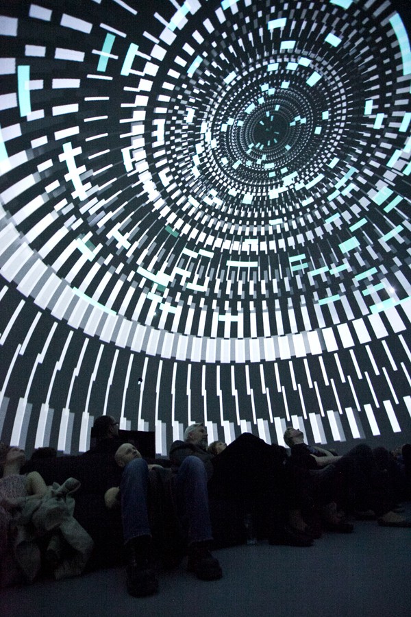 Live performance in a fulldome venue — real-time visuals projected on a dome