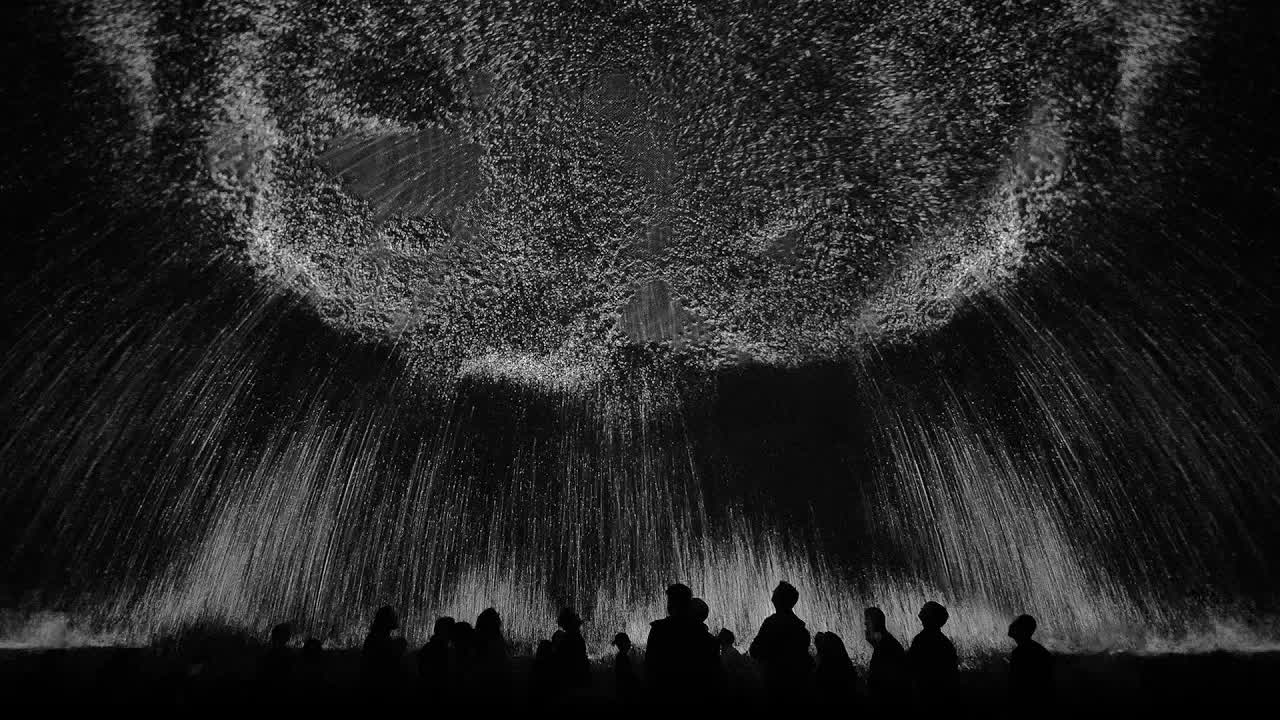 Inside the Satosphère — SAT Montréal's immersive dome during a performance